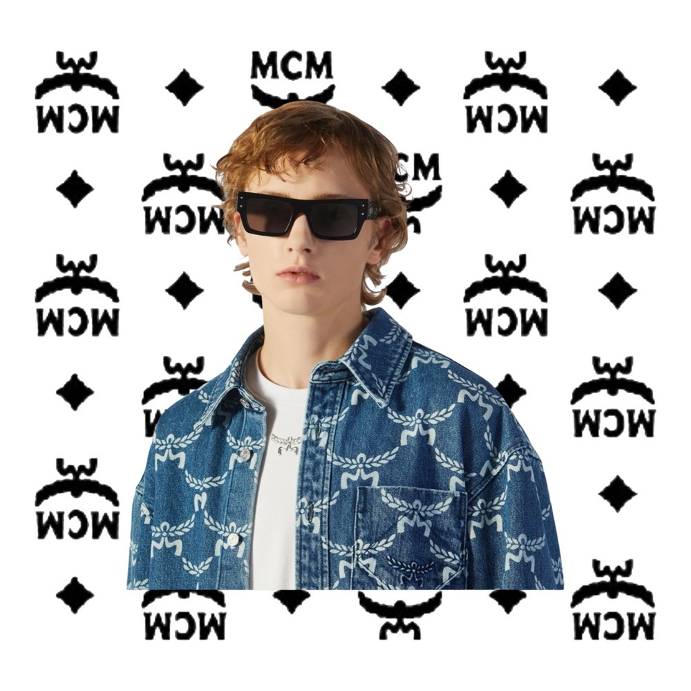 EUC MCM Worldwide Modern Chunky
Rectangle Sunglasses